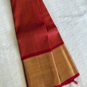 A Heritage Red Bridal Kanjeevarm - Image 1