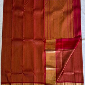 A Heritage Red Bridal Kanjeevarm - Image 3