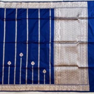 A Blue Banarasi Katan Silk Saree - Image 2