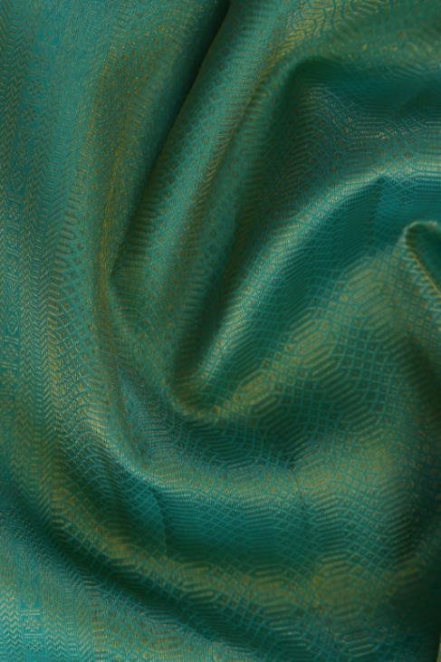 A Blue Floral Kanjeevaram Saree