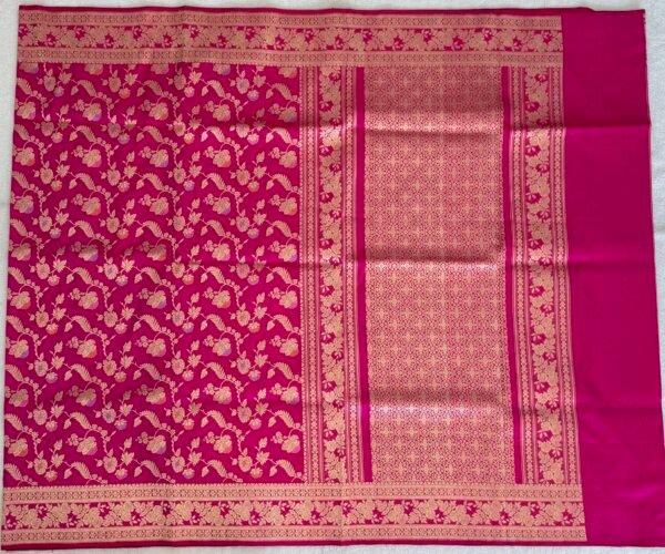 A Pink Banarasi Katan Silk Saree