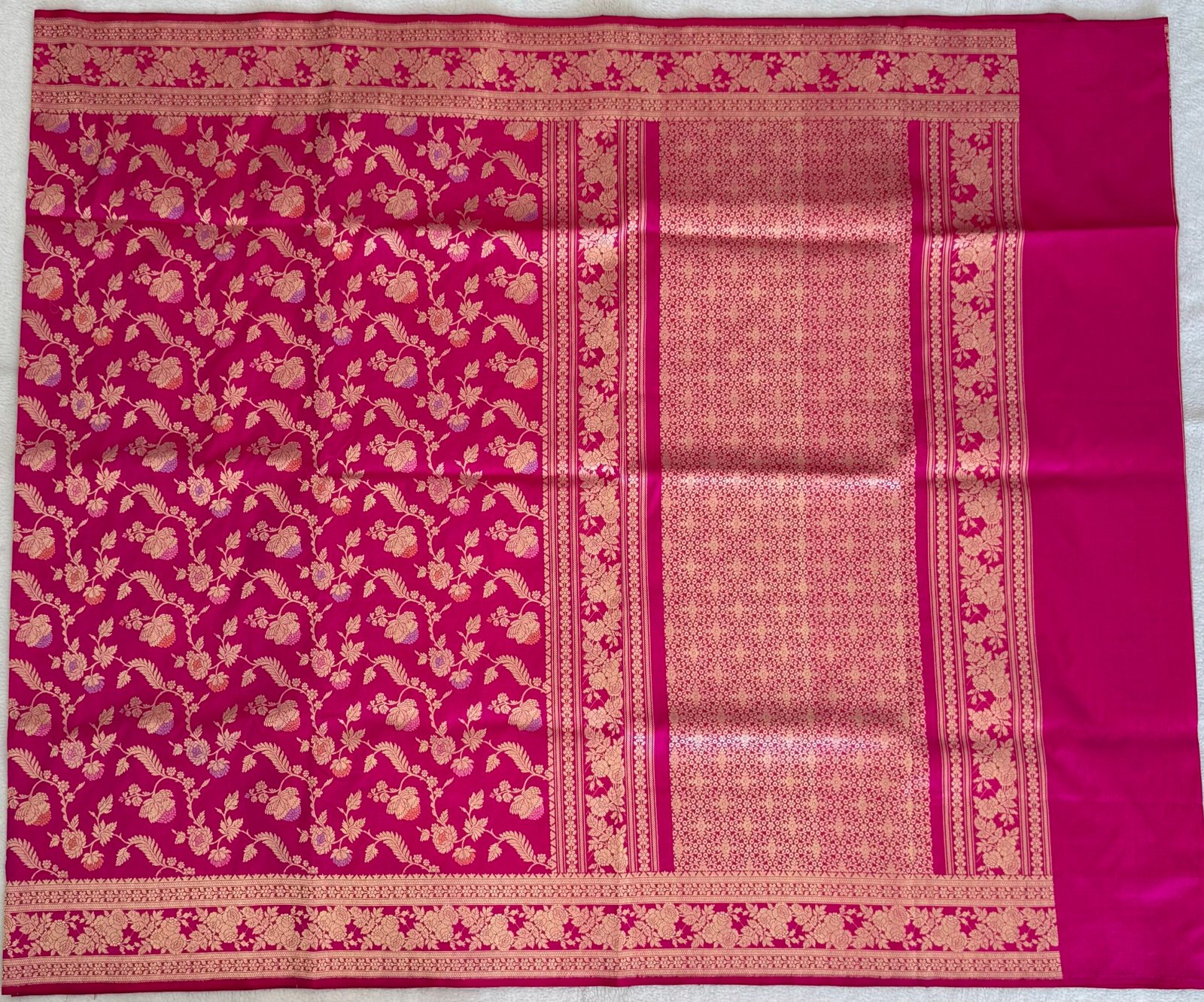 A Pink Banarasi Katan Silk Saree - Image 2
