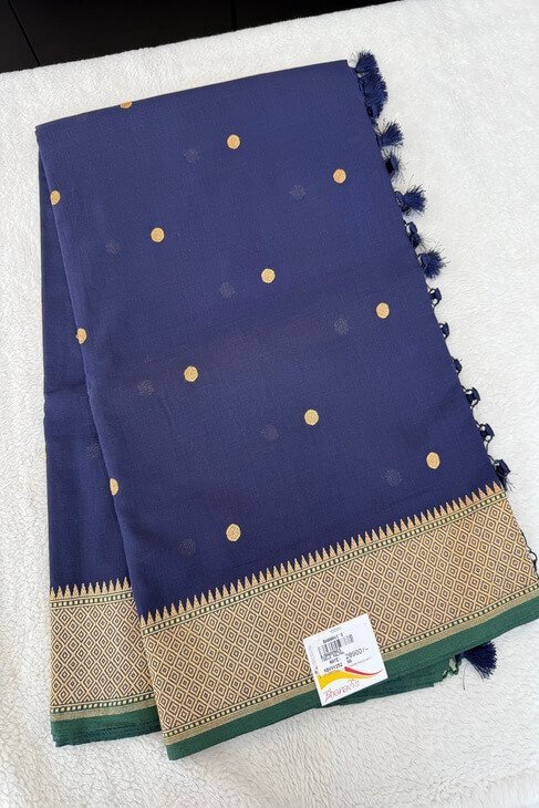 A Blue Mul Banarasi Saree_1