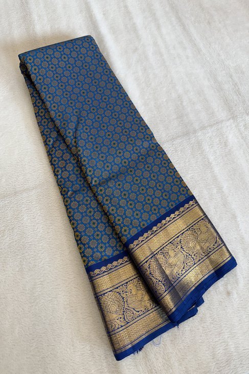 A Meenakari Blue Kanjeevaram_1