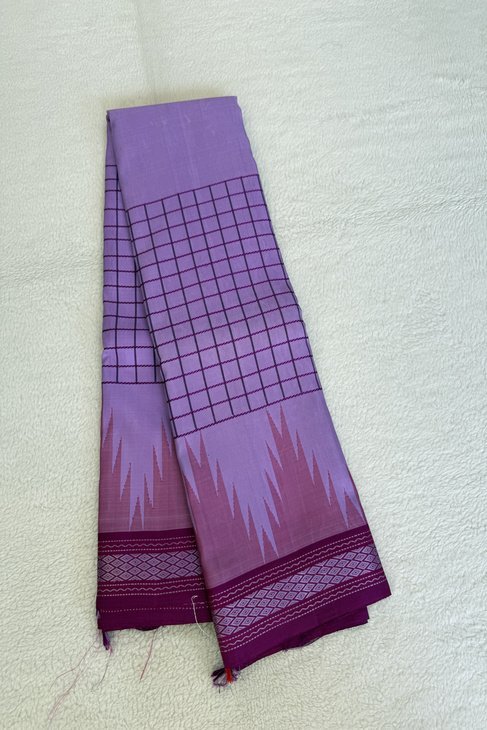 A Purple Pink Thread Kanjeevaram Saree_1