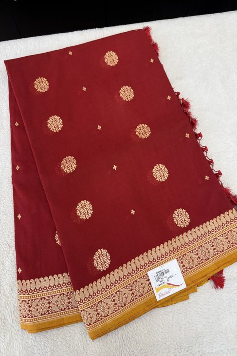 A Red Mul Banarasi Saree_1