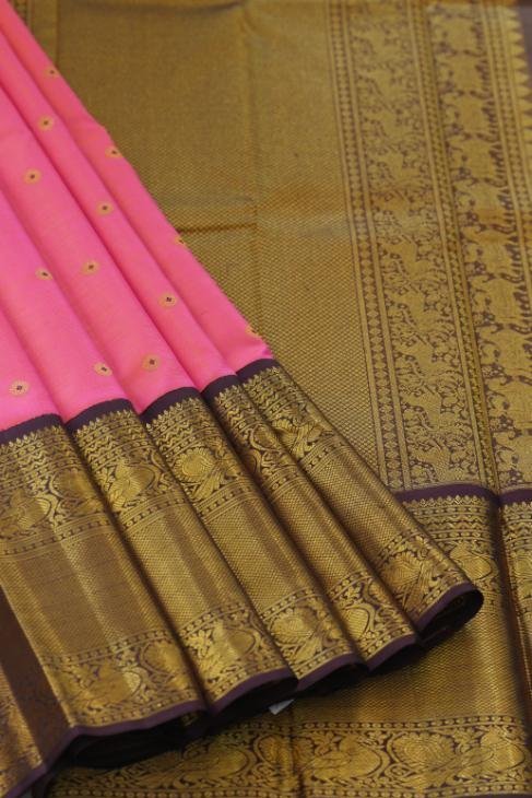 A Vibrant Pink Kanjeevaram Saree_2