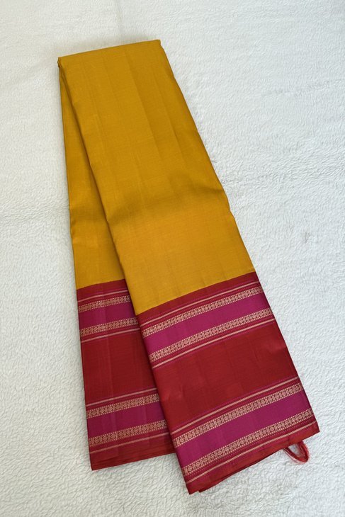 A Yellow Red-Pink Thread Kanjeevaram_1