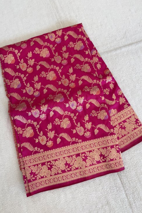 A_Rani_Pink_Banarasi_Katan_Silk_Saree_1